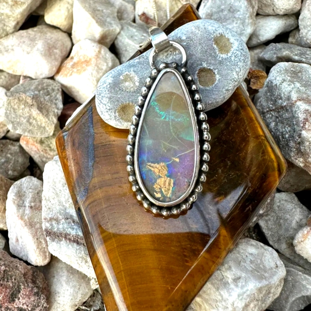 Pipe Opal Statement Pendant